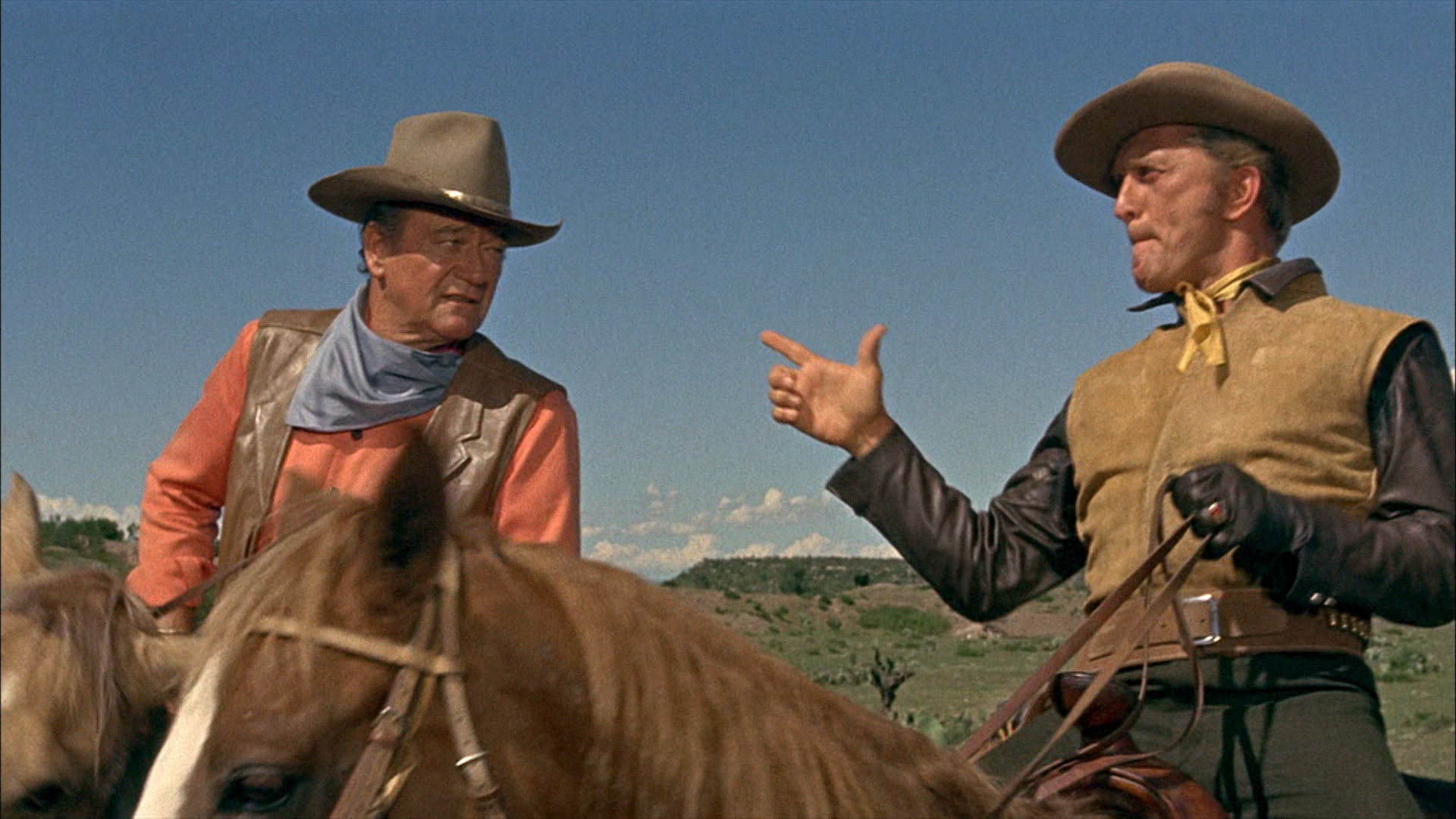 John Wayne and Kirk Douglas in The War Wagon