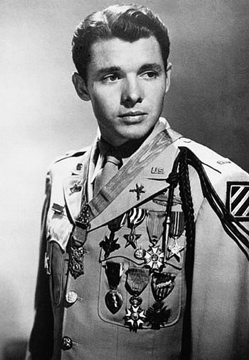 Audie Murphy with Decorated Uniform
