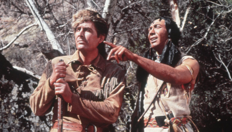 Fess Parker in Daniel Boone with Native American