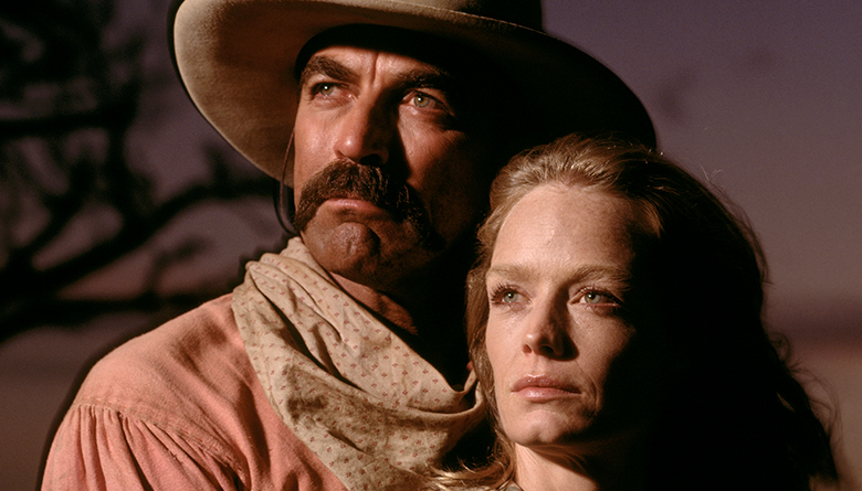 Tom Selleck and Suzy Amis in Last Stand at Saber River