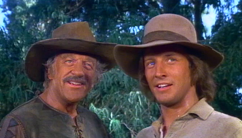 Bruce Boxleitner and James Arness in How the West Was Won