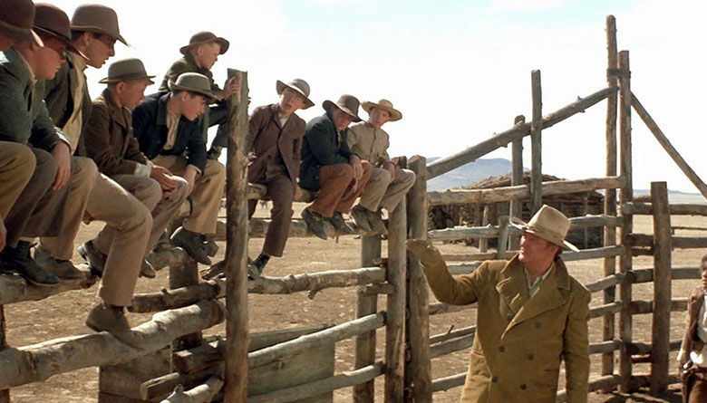John Wayne and cowboys in The Cowboys (1972)