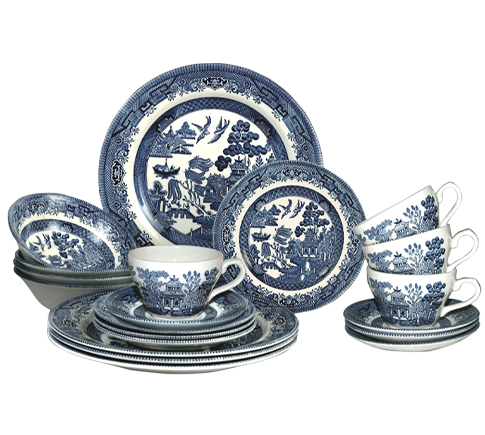 20-Pc Blue Willow China Set